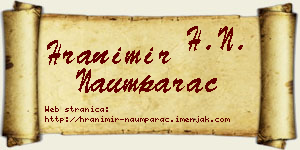 Hranimir Naumparac vizit kartica